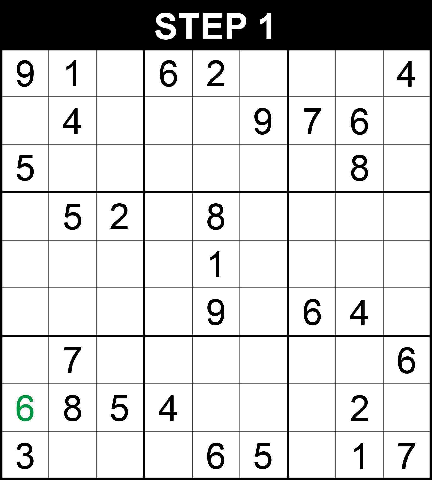 simple sudoku solving technique